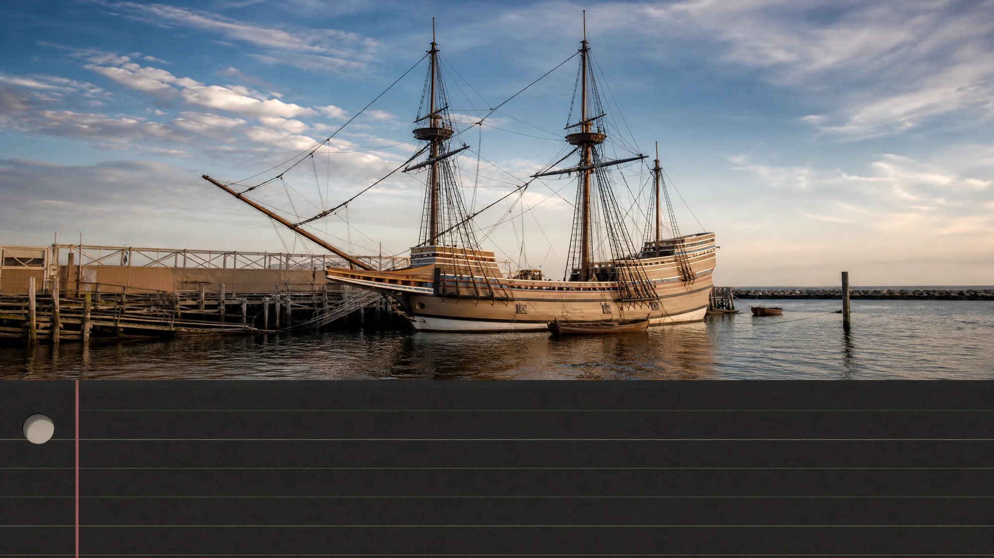 Walk the decks of a 106-foot reproduction of the 1620 Pilgrims' ship. Costumed role-players tell stories of the 66-day Atlantic crossing.